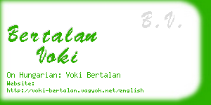 bertalan voki business card